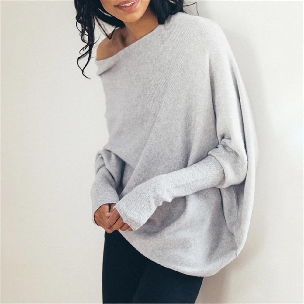 2/15$ 🍒. Asymmetrical Elegant Gray Women's Sweater